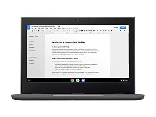 Lenovo 100E Chromebook 2ND Gen 81QB000AUS Laptop Computer, 11.6" HD (1366 X 768) Display, MediaTek MT8173C Processor, 4GB RAM, 16GB eMMC TLC SSD, Powervr GX6250, Chrome OS, Black (Renewed)