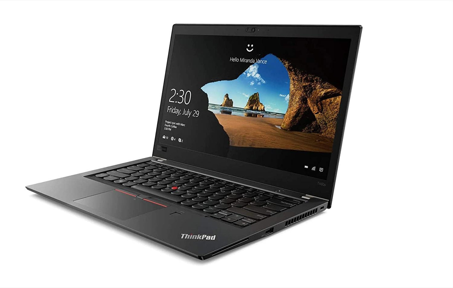 Lenovo Thinkpad T480s Laptop 14-in FHD IPS Ultrabook, Intel Core i7-8550U, 16GB RAM, 512GB SSD, Wi-Fi, Bluetooth Camera Windows 10 Pro (Renewed)