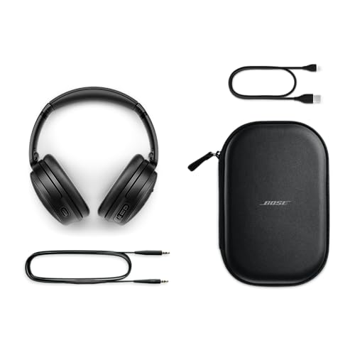Bose QuietComfort Wireless Noise Cancelling Headphones, Bluetooth Over Ear Headphones with Up to 24 Hours of Battery Life (Renewed)