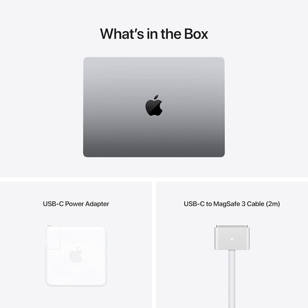 2021 Apple MacBook Pro with Apple M1 Chip (14-inch, 16GB RAM, 512GB SSD Storage) (QWERTY English) Silver (Renewed)