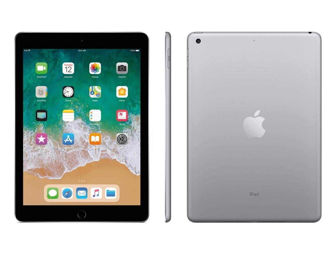 Apple iPad 9.7" with WiFi 32GB- Space Gray (2017 Model) (Renewed)