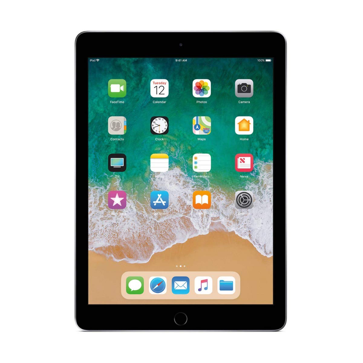 Apple iPad 9.7" with WiFi 32GB- Space Gray (2017 Model) (Renewed)